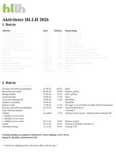 HLLH aktivitetsplan 2026